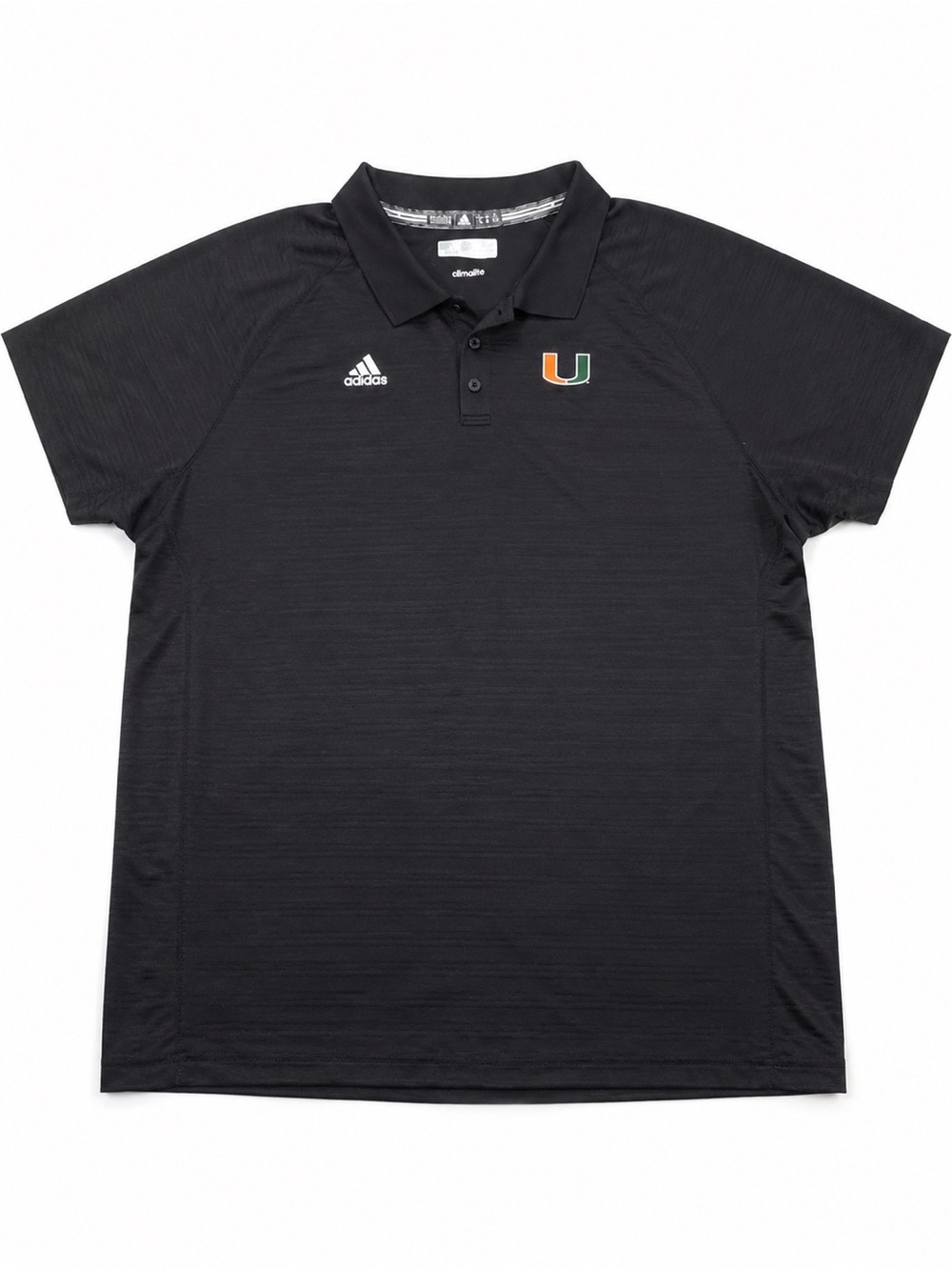 adidas Black Polo with Miami U Logo